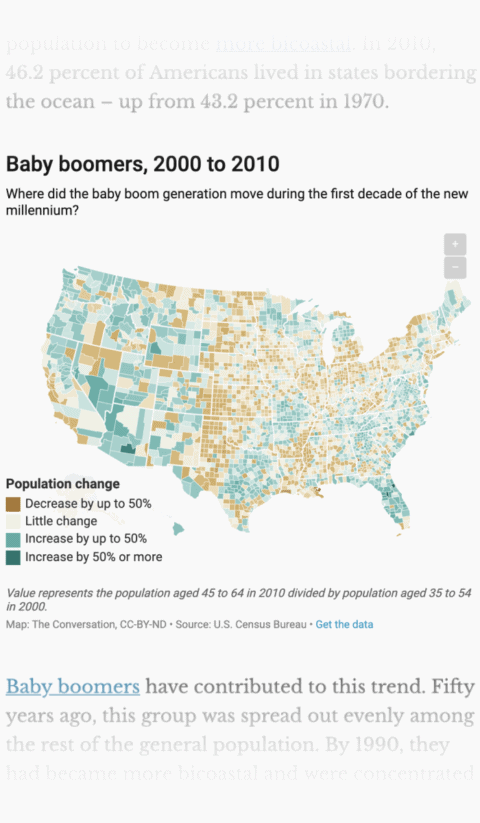 choropleth map build by The Conversation with Datawrapper