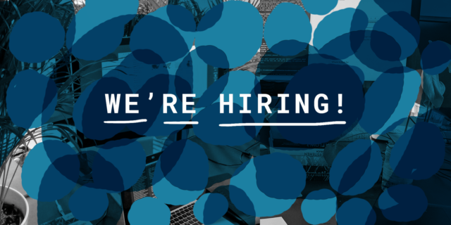 Illustration reading 'We're hiring'